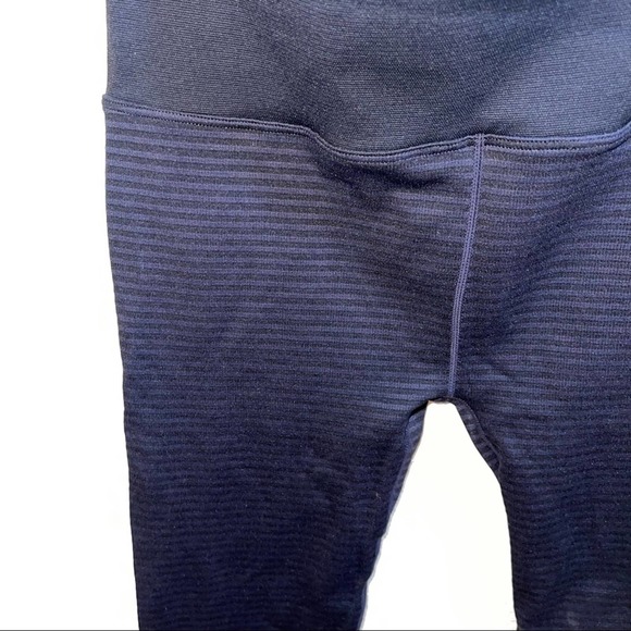 Nux Pure Barre Black Solid Ribbed High Compression Ankle Legging Large - Picture 4 of 9